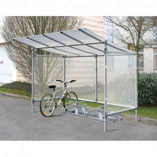 Abri vélos Eco avec bardages pour 5 vélos