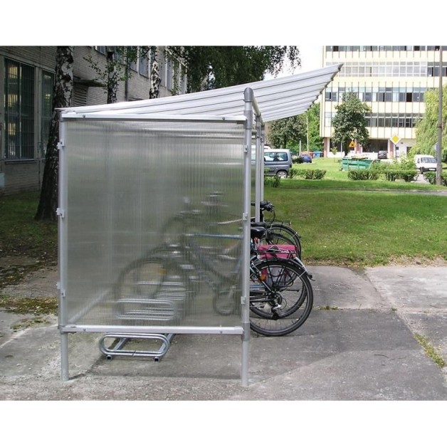 Abri économique double pour 10 vélos