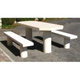 Table pique nique Ovale en béton