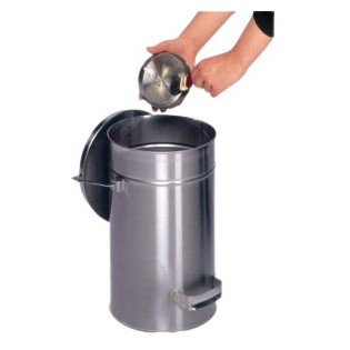 Poubelle sécurisée en inox 25 litres