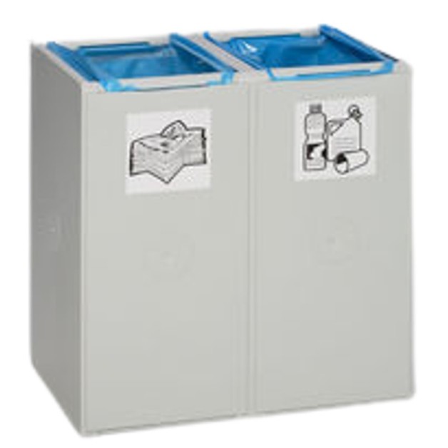 Collecteur de déchets et de matières recyclables sans couvercle