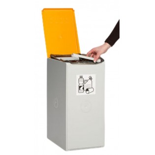 Poubelle de déchets et de matières recyclables