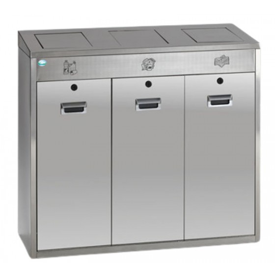 Collecteur tri sélectif inox WSS144 L