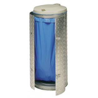 Poubelle compacte 120 litres en inox et tôle