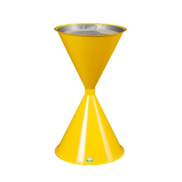 Cendrier sablier jaune