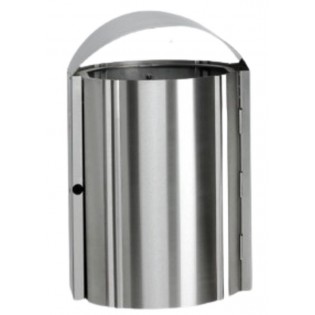 Poubelle cendrier murale 50 litres inox