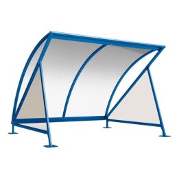 Abri vélos Demi Lune finition Bleu RAL 9010