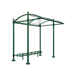Abri cycles Province sans bardage couleur vert