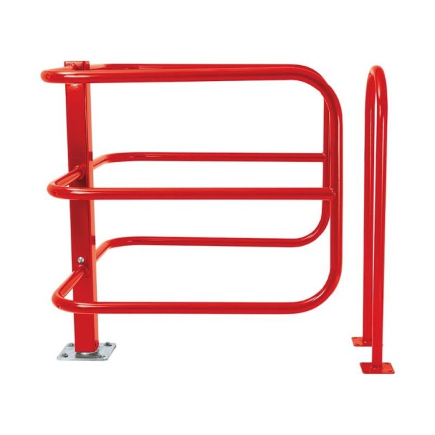 Barrière sélective finition rouge