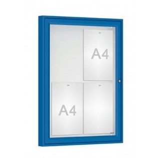 Vitrine 4 A4 finition Bleu RAL 5010