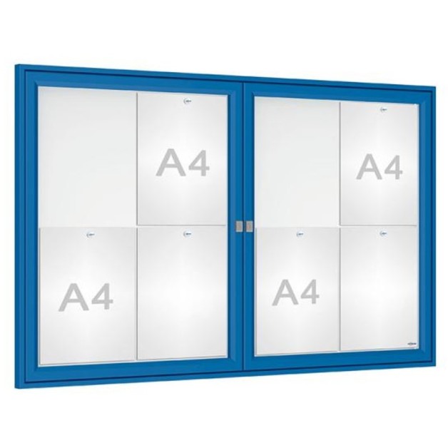 8 A4 double battant finition Bleu RAL 5010