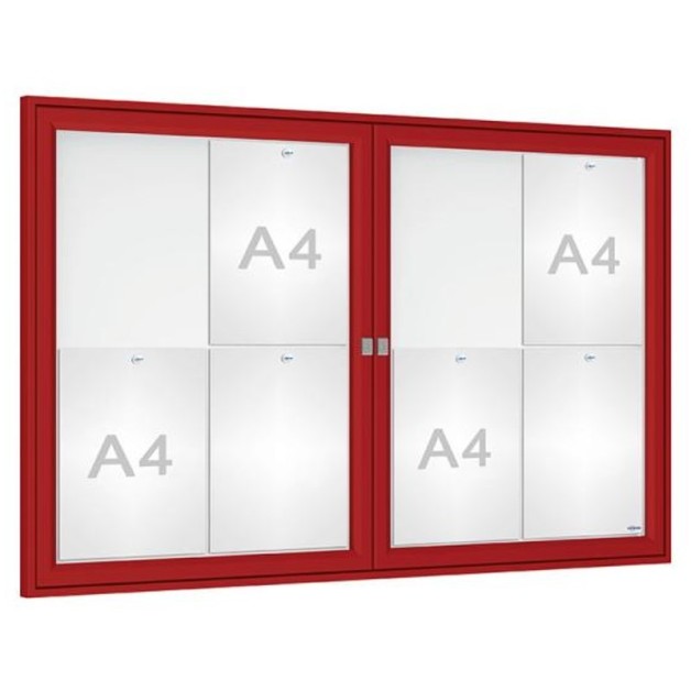 8 A4 double battant finition Bleu RAL 3004