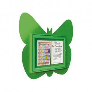 Vitrine papillon vert