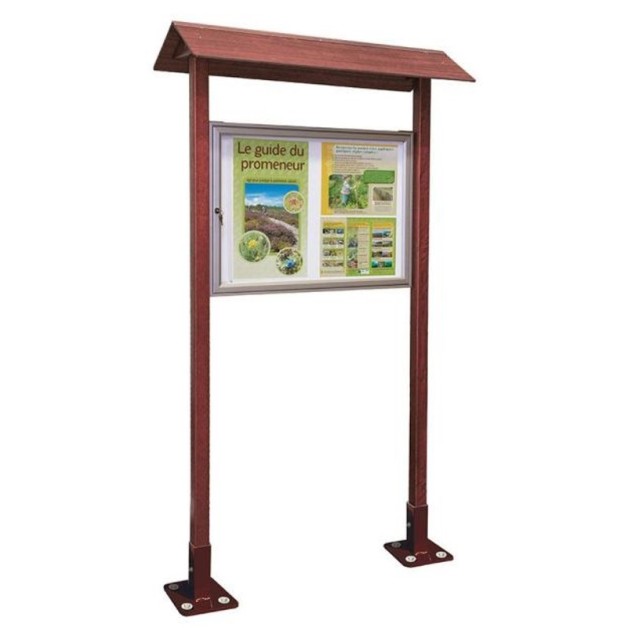 Vitrine aluminium et bois 8 A4