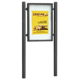 Panneau vitrine carrefour hauteur 1255 x 900 mm finition Gris Procity