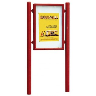 Panneau vitrine carrefour hauteur 1255 x 900 mm finition Bordeaux RAL 3004