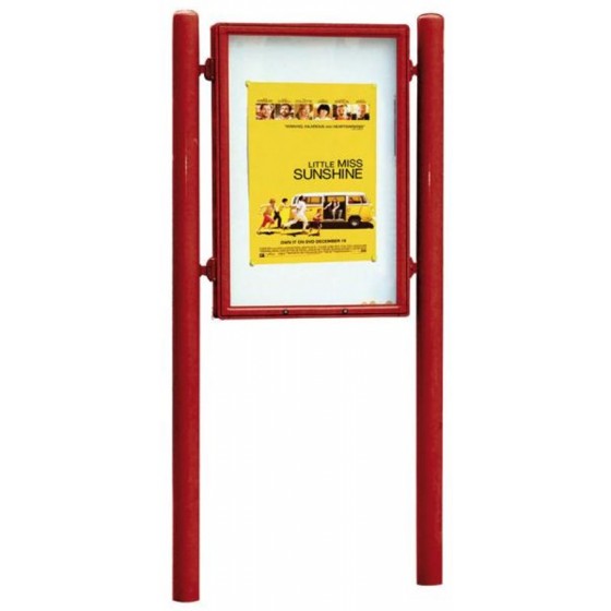 Panneau vitrine carrefour hauteur 1255 x 900 mm finition Bordeaux RAL 3004