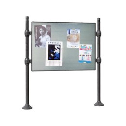 Panneau d'affichage h 870 x 1225 mm sans bandeau titre finition Gris Procity