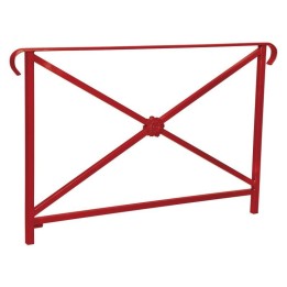 Barrière main courante longueur 1500 mm Rosace double crosse finition Bordeaux RAL 3004