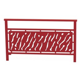 Barrière Venise longueur 1500 mm tôle découpée finition Bordeaux RAL 3004