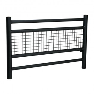 Barriere Linea longueur 1572 mm pommeau Inox brossé finition Noir RAL 9005