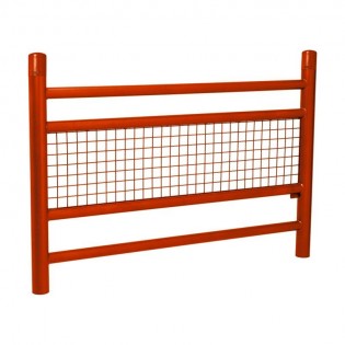 Barriere longueur 1572 mm grillagée finition Bordeaux RAL 3004