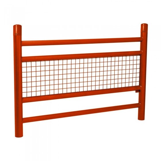 Barriere longueur 1572 mm grillagée finition Bordeaux RAL 3004