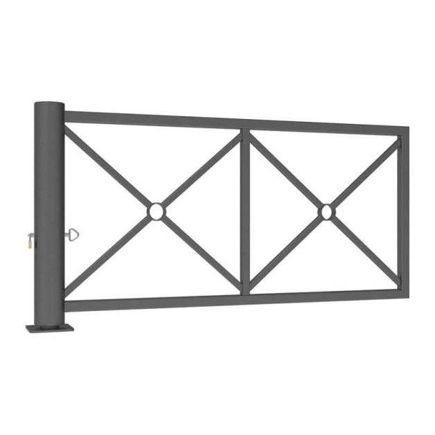 Barrière tournante décorative longueur 2010 mm finition Gris Procity