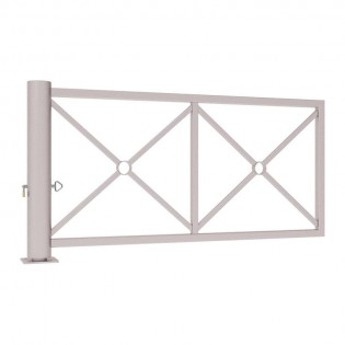 Barrière tournante décorative longueur 2010 mm finition Gris clair RAL 7044