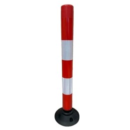 Balise articulée rétroréfléchissante rouge et blanche
