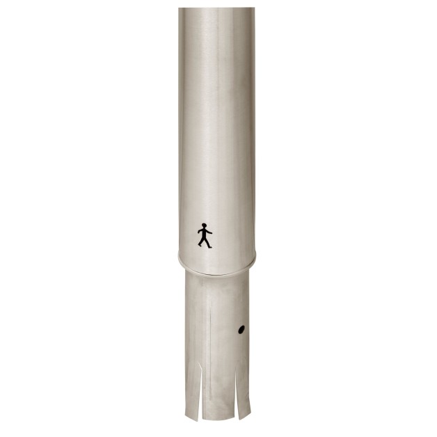Poteau amovible en inox diamètre 76 mm