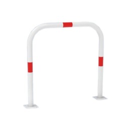 Arceau simple diamètre 60 longueur 1000 mm finition blanc avec bandes rouges