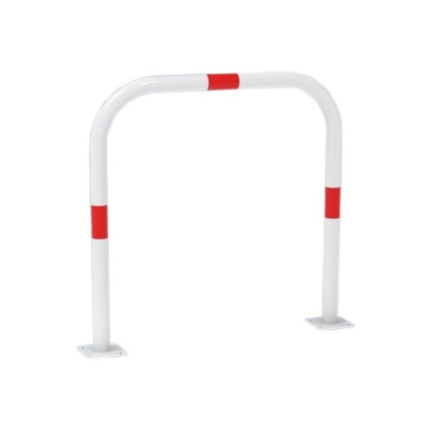 Arceau simple diamètre 60 longueur 1000 mm finition blanc avec bandes rouges