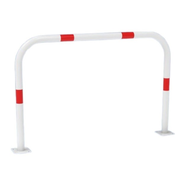 Arceau simple diamètre 60 longueur 1500 mm finition blanc avec bandes rouges