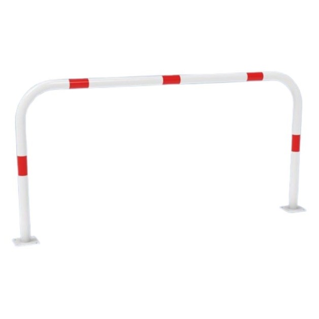 Arceau simple diamètre 60 longueur 2000 mm finition blanc avec bandes rouges