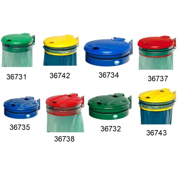 Supports sacs muraux avec couvercle