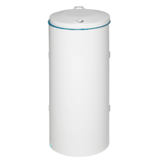 Poubelle compacte double battant Blanc