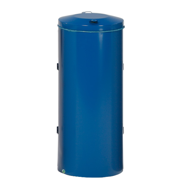 Poubelle compacte double battant Bleu
