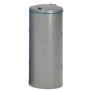 Poubelle compacte double battant Argent