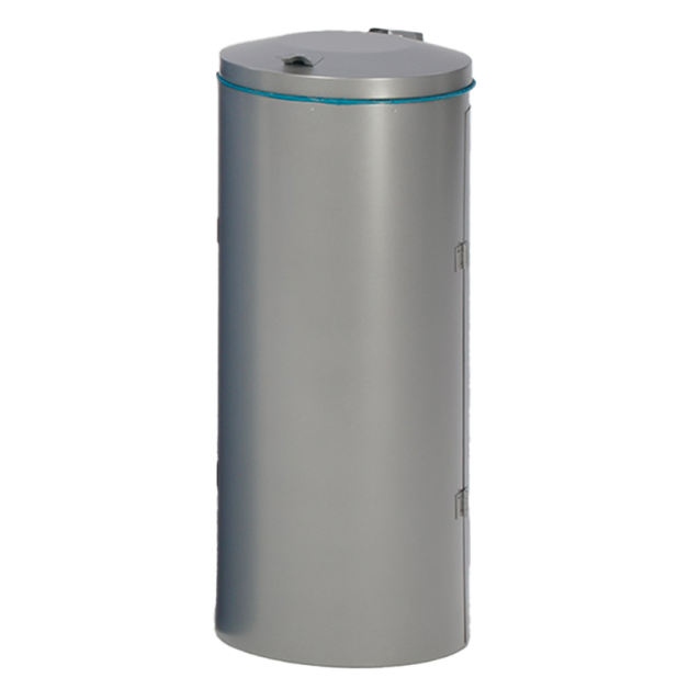 Poubelle compacte double battant Argent