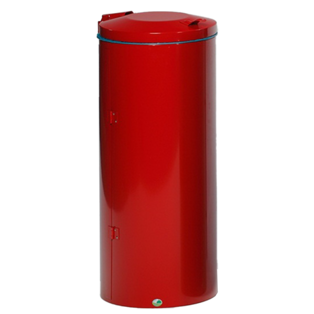 Poubelle compacte double battant Rouge