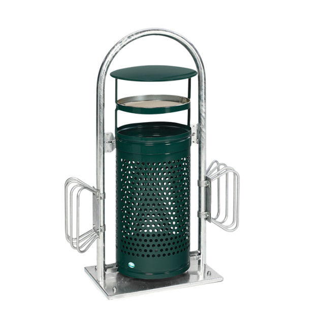 Poubelle support à Lyre verte RB002