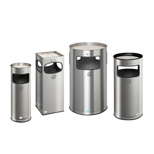 Poubelle cendrier en inox