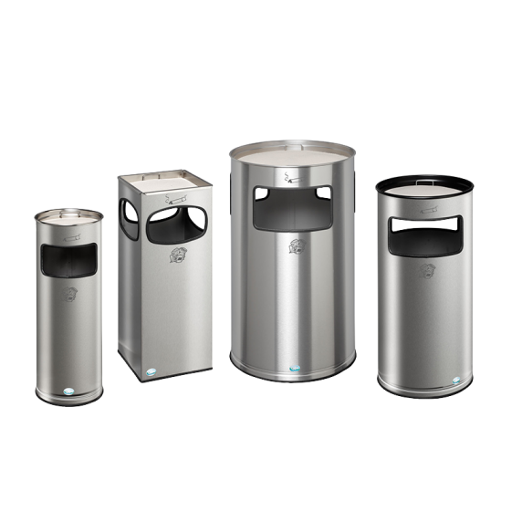 Poubelle cendrier en inox