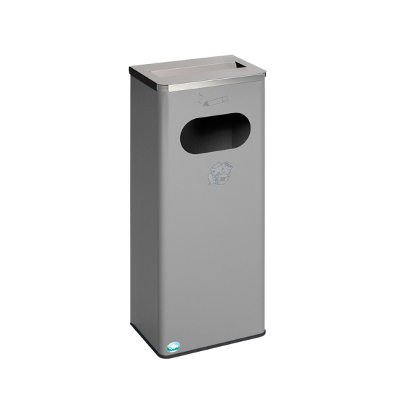 Cendrier collecteur de déchets 32 litres argent