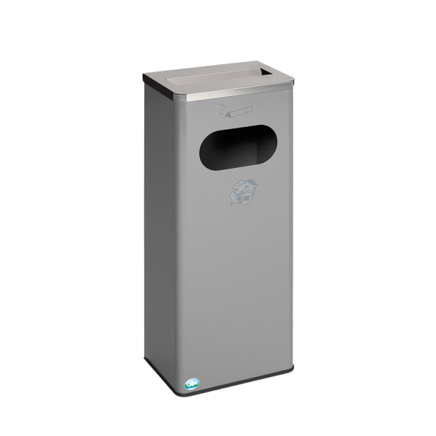 Cendrier collecteur de déchets 32 litres argent