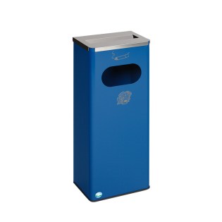 Cendrier collecteur de déchets 32 litres bleu