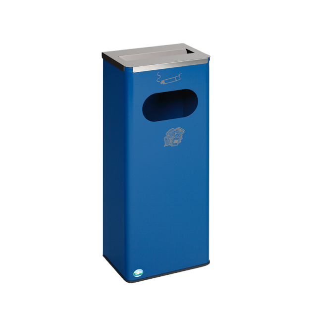 Cendrier collecteur de déchets 32 litres bleu