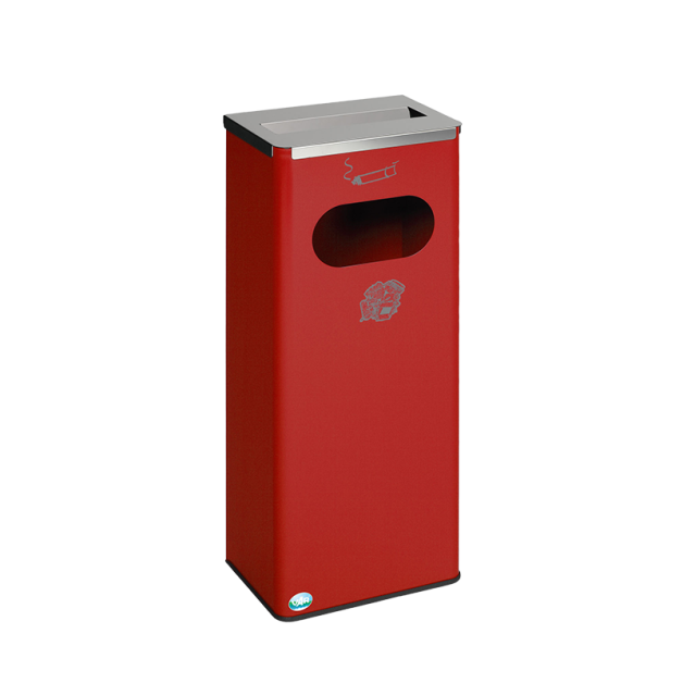 Cendrier collecteur de déchets 32 litres rouge