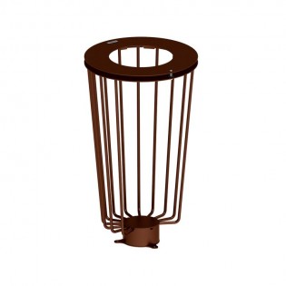 Corbeille vigipirate 100 litres finition aspect corten